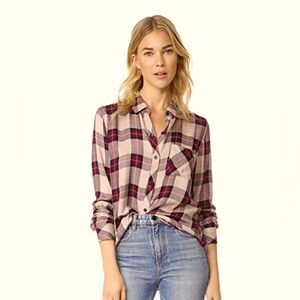Rails Hunter Plaid Button Down Shirt Midnight/ Cranberry Women’s Size S